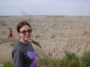 Stacey at the Badlands overlook